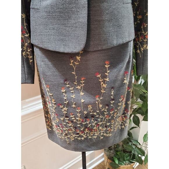 Lauren Taylors Women Gray Polyester Single Breasted Blazer & Dress 2 Pcs Suit 10 - Picture 7 of 14